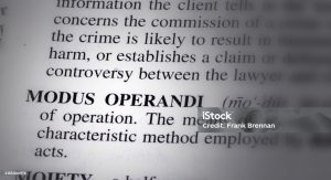 close up photo of the words modus operandi by Frank Brennan. Security risk assessment